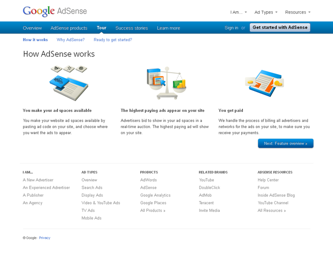 AdSense website design mockup